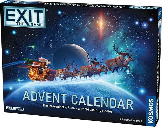 Thames & Kosmos EXIT: Intergalactic Race Advent Calendar | Christmas Escape Room Game for Kids & Adults | 1+ Players | Ages 10+ | 24-Day Puzzle Challenge for Family Holiday Fun