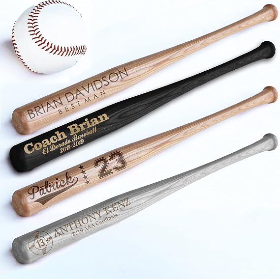 Personalized Mini Bat 18" - Custom Mini Baseball Bat for Tee Ball, Little League, Softball Team, Coach Gift