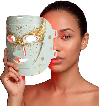 Red Light Therapy Mask, 4 Color Modes 324 LEDs Red Light Therapy for Face, FDA Cleared Anti-Wrinkles & Ance, Collagen Boost for All Skin Type, Luxurious Gift for Women