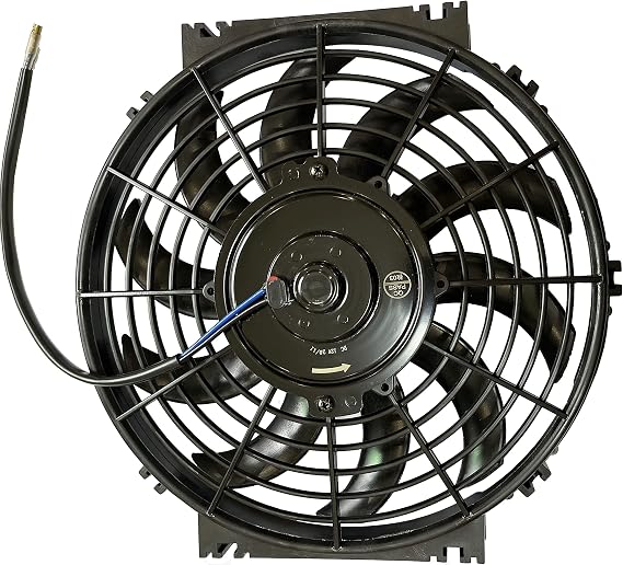 12V 80W Slim Electric Cooling Radiator Fan Engine Cooling Electric Cooling Radiator Fan for Car (9 inch), Black