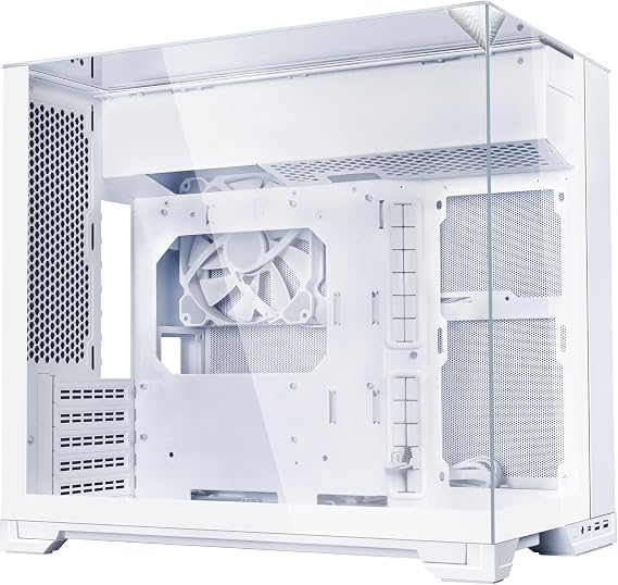 Lian Li O11 Vision-M mATX PC Case, 1 x 140mm Fan, High-Airflow, White