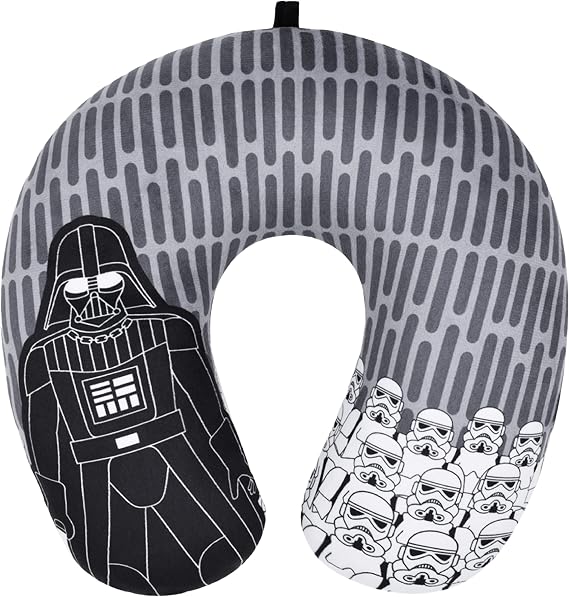 FUL Star Wars Darth Vader and Storm Trooper Travel Neck Pillow for, Grey