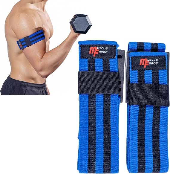 Blood Flow Restriction Bands, 2X Occlusion Bands for Legs, Elastic Bands with Buckle Fasteners for Muscle Building and Pump, BFR Cuffs