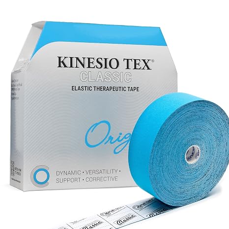 Kinesio CKT75125 Taping Elastic Therapeutic Athletic Tape, Tex Classic, Bulk Roll, Blue, 2", 103'