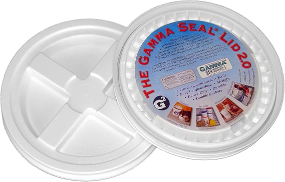 2 Gamma Seal Lids for 2-Gallon Buckets with 10 inch diameter (do NOT fit 5 gallon buckets)