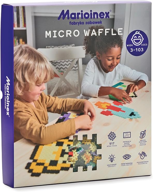 Mario-Inex Constructions Micro Waffle 817 Pieces cm 1.8x1.8; Thickness cm 0.2. Boards cm 26.5x31.