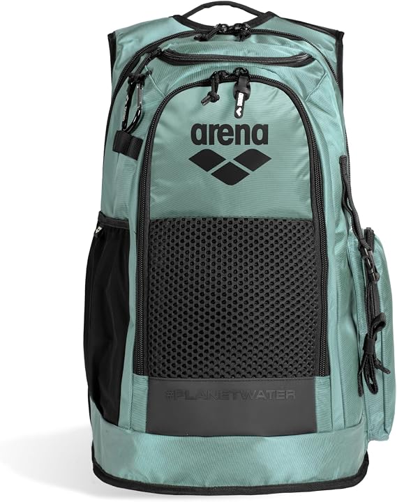 Arena All Set 45L Swimming Pool Backpack, Travel, Sports and Leisure, Water-Repellent Travel Bag with Moisture Management Technology, Laptop Pocket and Trolley Strap