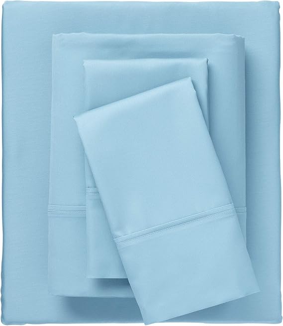 BrylaneHome Bed Tite; 800 Thread Count Sheet Set - Queen, Light Blue