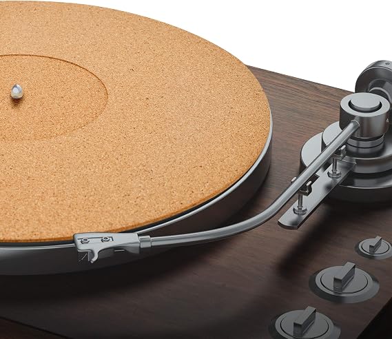 Cork Turntable Mat by PRO SPIN for Vinyl LP Record Players (3mm) | Record Player Mat with High-Fidelity Audiophile Acoustic Sound Support | Turntable Slip Mat Help Reduce Noise Due to Static and Dust