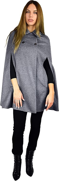 Pure Cashmere Cape Style Coat