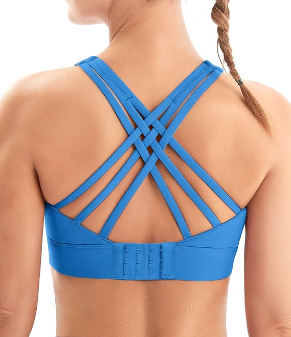 Sports Bras for Women High Support Large Bust Strappy Workout Tanks Tops