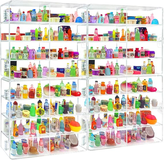 8 Slot Mini Brands Display Case,Plastic Mini Brands Storage Case