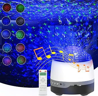 Galaxy Projector for Bedroom,Star Projector,Remote Control & White Noise Bluetooth Speaker,8 Soother Sounds,Timer,Galaxy Light Projector for Kids Room, Adults Home Theater, Party, Living Room Decor