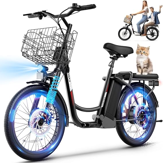 Caroma Peak 1200W Electric Scooter with Seat, 20" Tires,30Miles&20MPH