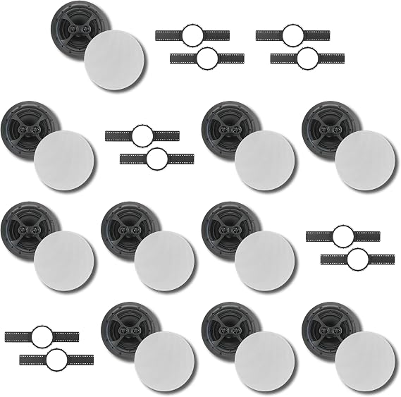 KLH Faraday F-6800-DVC 8 in 10-Speaker in-Ceiling Bundle | Ten 8 in Faraday Series F-6800-DVC in-ceiling speakers with KLH installation kit included.