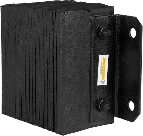 Rubber Dock Bumper, 12" x 10" x 6", 3/4" Mounting Holes, Guardian