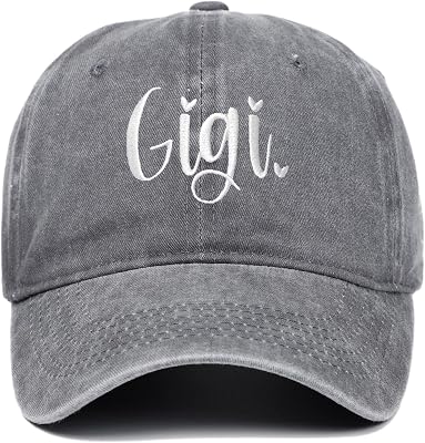 Embroidered Gigi Baseball Hats for Women Funny Gifts for Mom Gigi Grandma Grandmother Adjustable Vintage Dad Caps