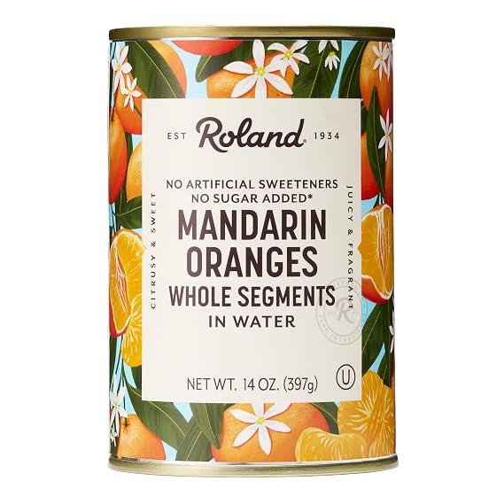 Roland Foods Fancy Whole Mandarin Orange Segments in Water, 14 Ounce Can, Pack of 1