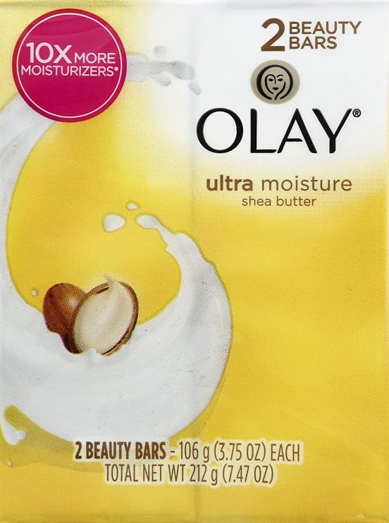 Olay Outlast Ultra Moisture Shea Butter Beauty Bar, 7.52 Ounce, Pack of 2