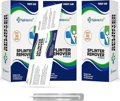 SplinterAid Painless Splinter Removal Kit - 3 Pack | Pull Out Splinters Fast & Easy | Essential First Aid for Home, Travel, Camping, Hiking, Woodworking, DIY & Outdoor Adventures | No Tweezers Needed