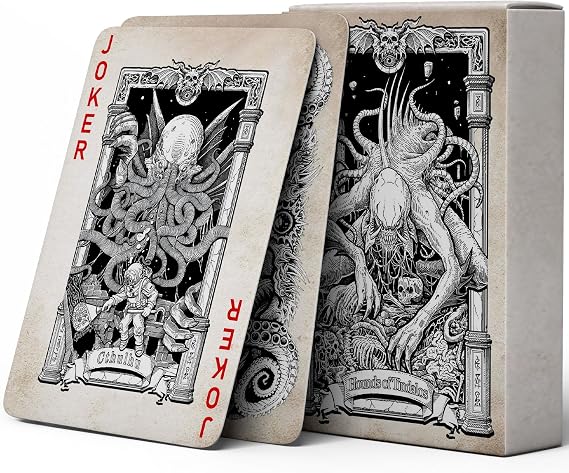 Cthulhu Mythos Theme Playing Cards, 54 Exquisite Hand-Drawn Illustrations, High-End Playing Cards, Must-Have Collection for Enthusiasts, Suitable for Entertainment