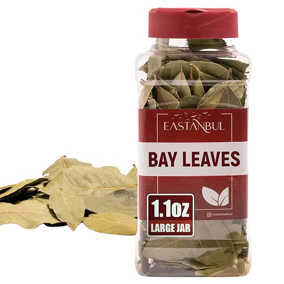 Eastanbul Bay Leaves, Dried Bay Leaves Whole, Natural, Gluten Free, 1.1oz | Handpicked Vegan Laurel Leaves, Hojas de Laurel, Turkish Spice for Cooking, Tea, Vegan