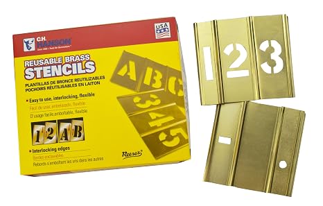 Stencil Set-Numbers 3" Brass 15Pcs.