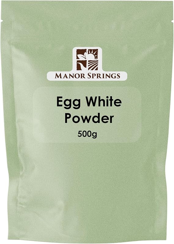 Egg White Powder 500g for Baking, Cooking, Use to Make Meringue, Royal Icing and Shakes, Protein Powder by Manor Springs
