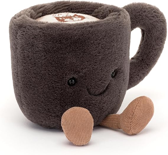 Jellycat Amuseables Coffee Cup Stuffed Toy, 5.5 inches - Drink Plush - Fun Gift Idea