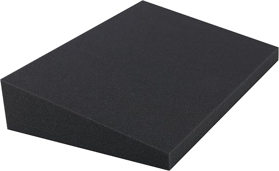 DeluxeComfort Foam Stress Relief Wedge, 15" x 10" x 1"- 3" Rise - Sciatica Nerve Medical Wedge Cushion - Tailbone Support - Therapeutic Back Pain Relief - Specialty Medical Pillow, Grey