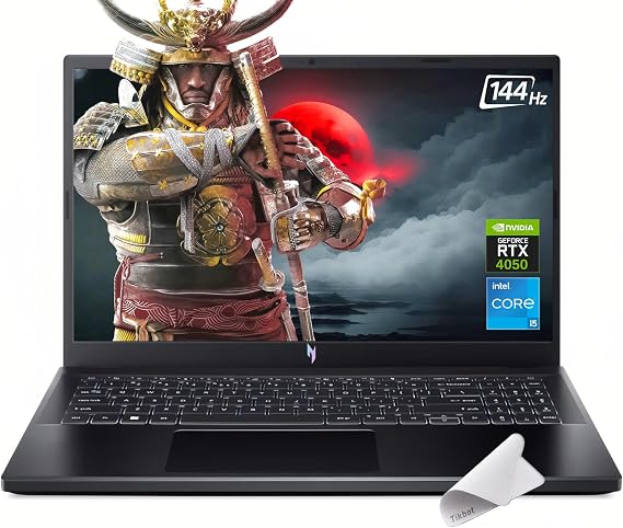 Acer Nitro V 15.6-inch FHD 144Hz Gaming Laptop, Intel Core i5-13420H, NVIDIA GeForce RTX 4050, Windows 11(16GB RAM | 512GB PCIe SSD)