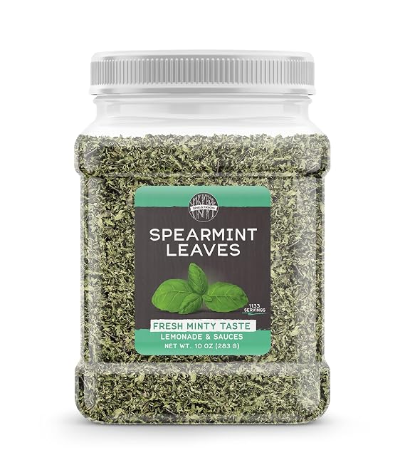 Birch & Meadow 10 oz of Spearmint Leaves, Fresh Minty Taste, Pesto & Lemonade