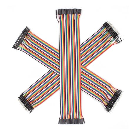 Multicolored Breadboard Jumper Wire Dupont Kit for Arduino, Raspberry Pi (120 Wires - 30CM - 12INCH)