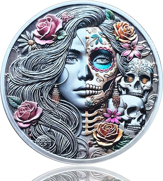 Inspirational Zinc Alloy Challenge Coin - 1.57 Inch Motivational Token with Artistic Design and Meaningful Quote for Lifes Moments