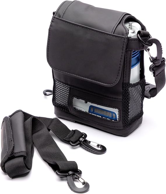 Inogen Carry Bag Protective Travel Case with Shoulder Strap & Handle Fits One G4 & Rove 4 Portable Oxygen Concentrators Black
