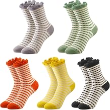 Glamorstar Crew Socks for Women 5 Pairs Cozy Cute Cotton Sock Funny Novelty Socks