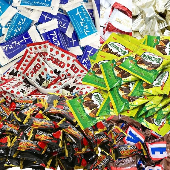 Standard Chocolate 7 Varieties AssortedRandom 40 Pieces, Alfort, Apollo, Takenooko no Sato, Black Thunder, Snickers, Macadamia, Meltykiss Chocolate Assortment, Perfect for Gifts, Distribution