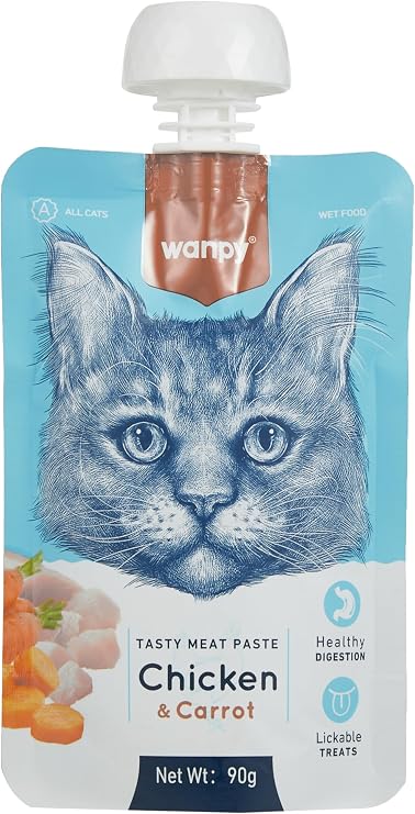Wanpy Taze Tavuklu&Havuçlu Kedi Et Ezmesi 90 gr