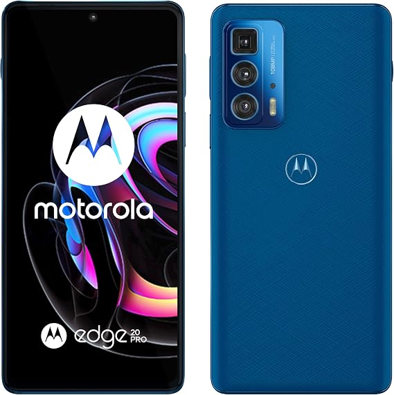Motorola Moto Edge 20 Pro 5G 4G LTE 256GB + 12GB GSM NFC 108MP Unlocked International XT2153-1 (Not Verizon Sprint Boost Cricket) (w/Fast Car Charger Bundle)