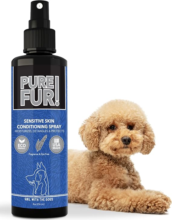 Pure Fur! by Girl With The Dogs - Made in USA - Sensitive Skin Pet Conditioning Spray, 8 oz