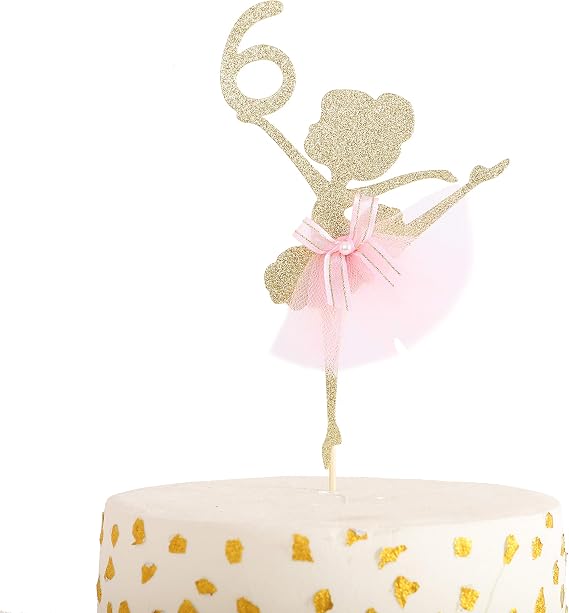 Ballet Ballerina Cake Topper - 6 to 9 Years Old, Birthday Party Decoration