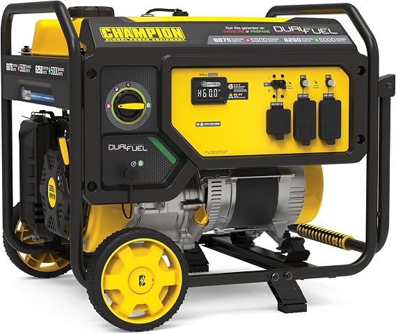 Champion Power Equipment 6875-Watt Dual Fuel Portable Generator with