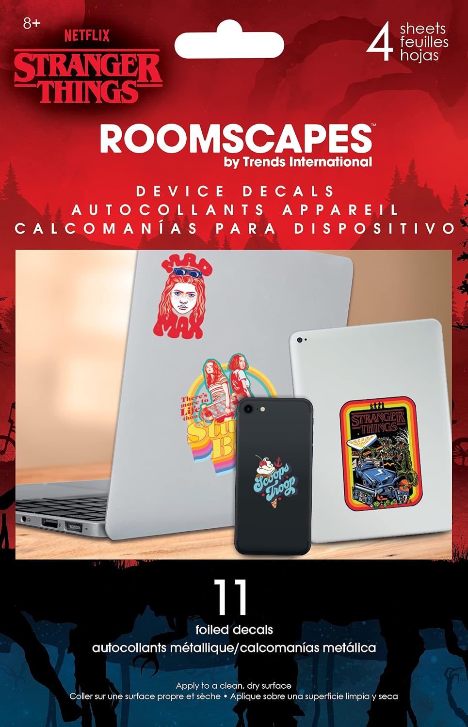 Trends International Netflix Stranger Things Device Decals with Foil 11-Pack