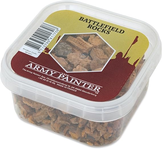 The Army Painter Basing: Battlefield Rocks Miniature Models Bases for a Realistic Look, Brown
