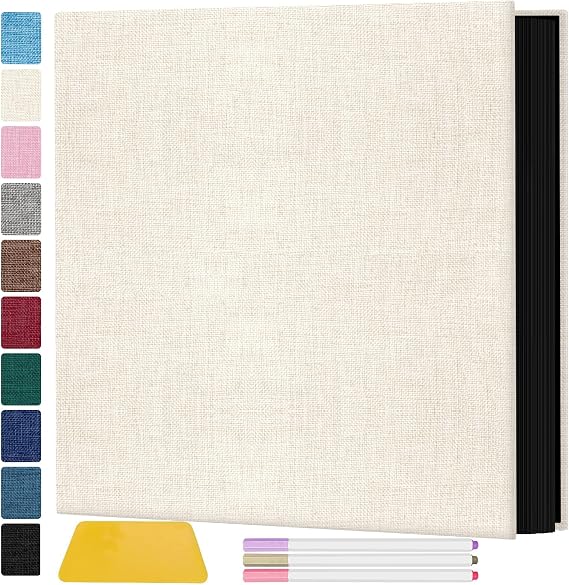 Zesthouse Photo Album Self Adhesive Pages, 60 Pages Magnetic Scrapbook Albums with Sticky Page, Photos Album Holds 8x10 & 5X7 & 4x6 & 6x8 & 3x5, Large Picture Book Ideal Gift for Family Wedding Baby
