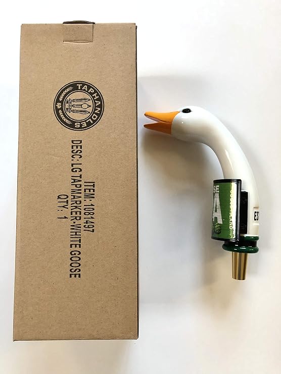 Goose Head Shaped Tap Handle Oval Logo Below 10" Tall