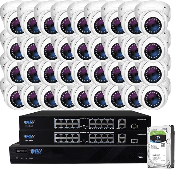 GW Security 32 Channel UHD 8MP 4K Face Recognition Security Camera System