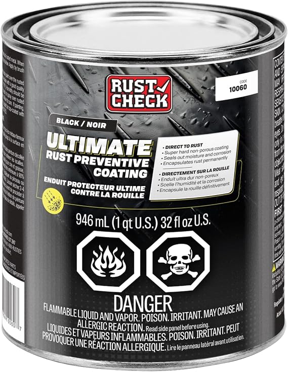 Rust Check Ultimate Rust Preventive Coating Rust Inhibitor for Cars and Trucks Anti Corrosion Coat for Rusted Frame Automotive Metal Protection Primer Seal and Repair Solution - 32 Fl Oz