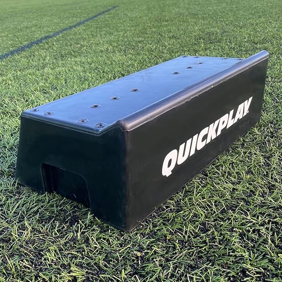 QUICKPLAY Replay Block Dual-Angle Soccer Rebounder - Modular & Portable | Two rebound angles, Stackable & adjustable, First touch & passing, Turf & solo reps, Weighted base