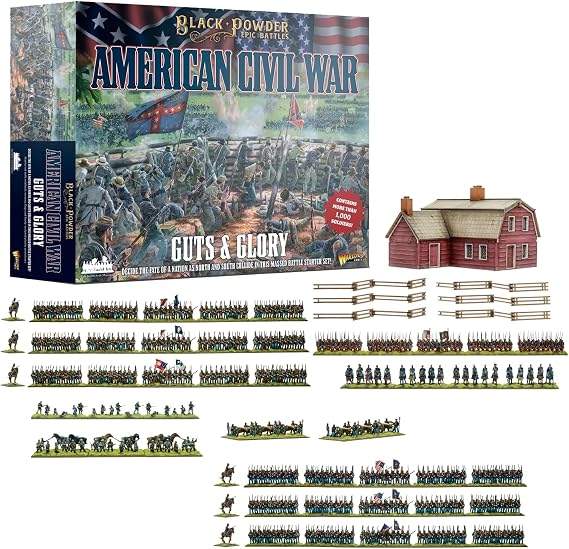 Wargames Delivered - Warlord Games Black Powder Epic Battles American Civil War Guts & Glory Starter Set Epic Scale 13-15mm Miniatures Accessories